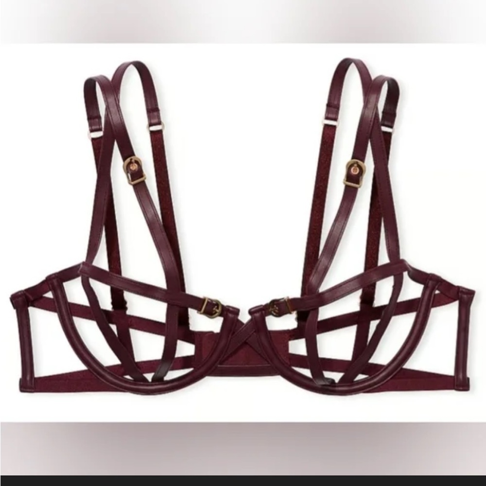Victoria's Secret Strappy Underwire Harness bra brown